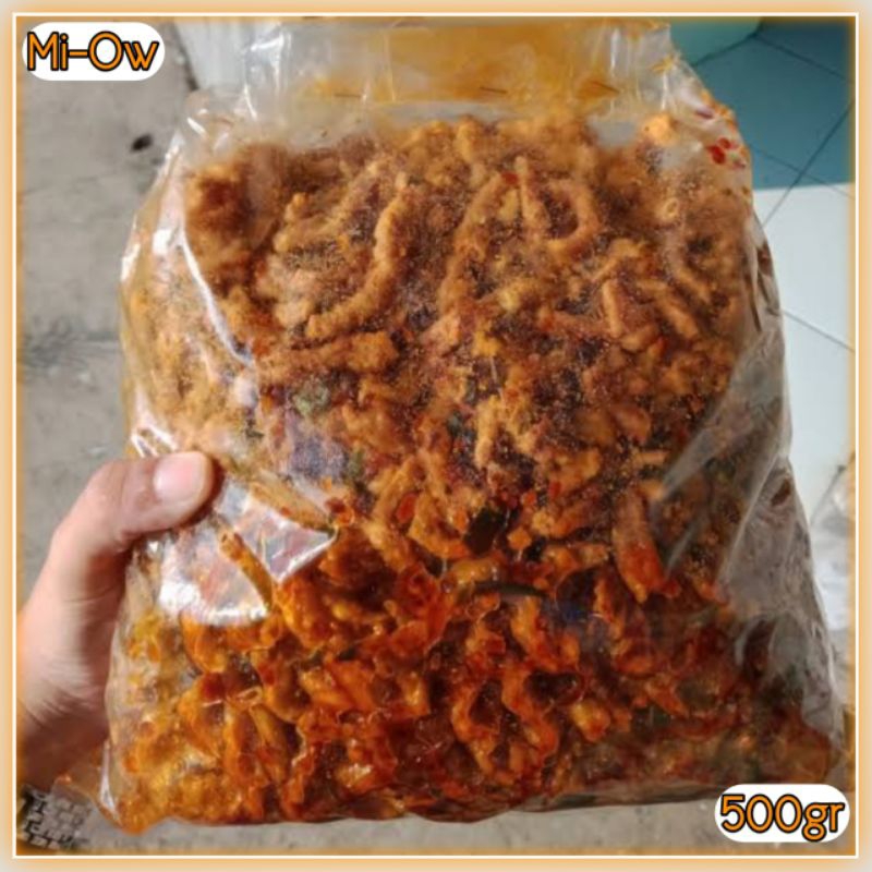 

Keripik Usus Pedas 500 gram - Usus Crispy Pedas Daun Jeruk