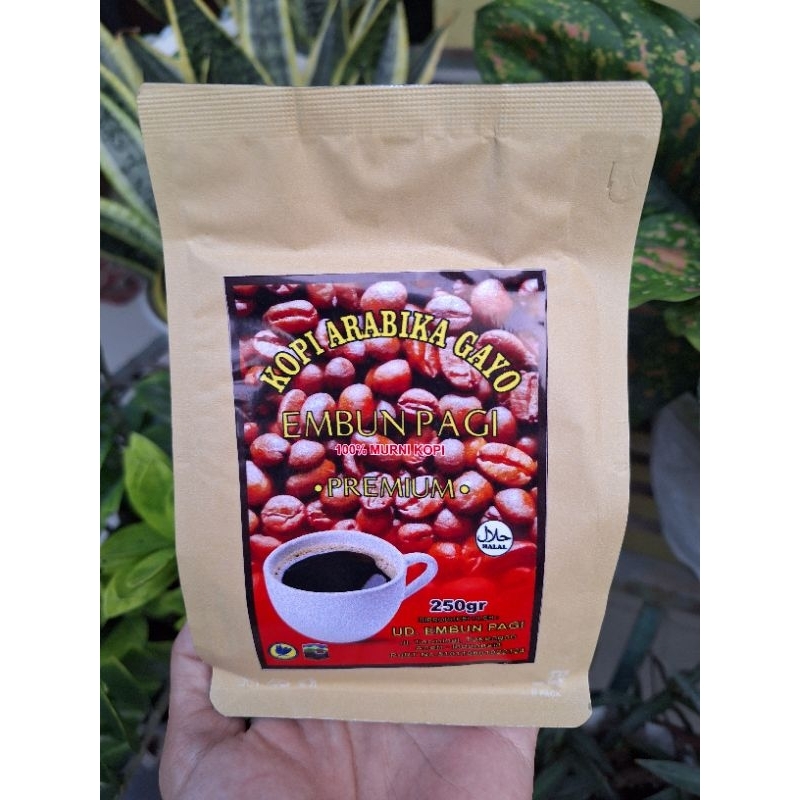 

(PREMIUM QUALITY) 100% KOPI ARABIKA GAYO BUBUK ASLI MERK EMBUN PAGI 250 GRAM