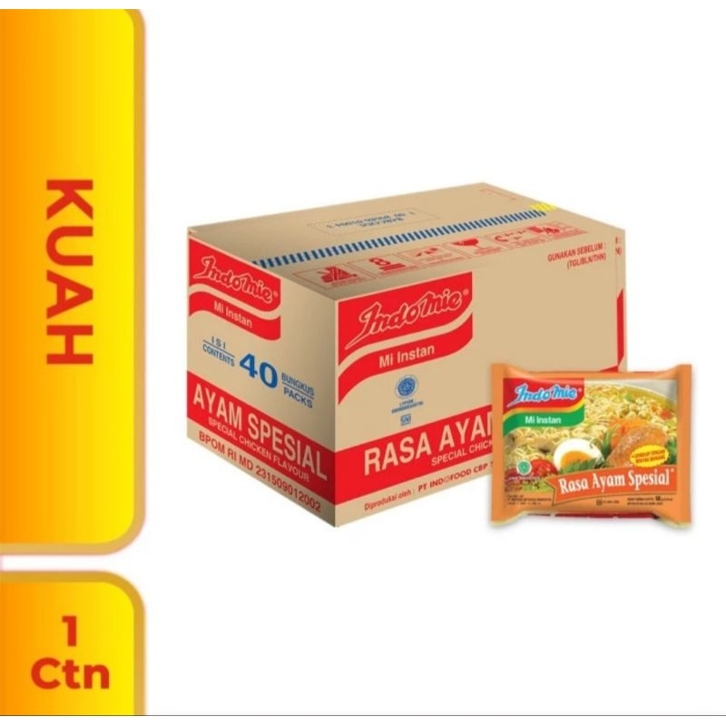

1 Dus - Indomie mie instant rasa ayam spesial isi 40 pcs