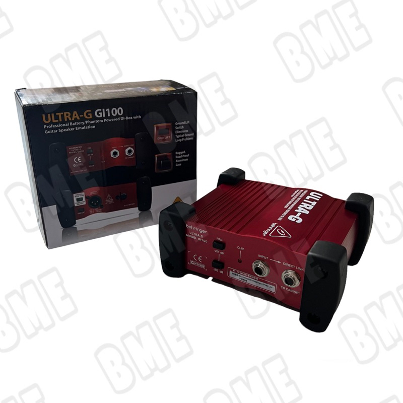 BEHRINGER ULTRA-G GI100 1 CHANNEL ACTIVE GUITAR DIRECT BOX GI 100