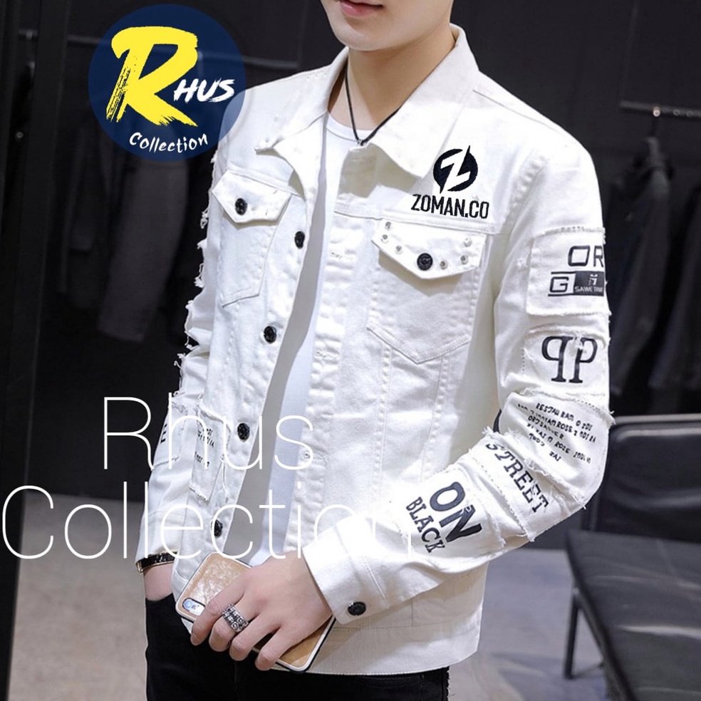 Paling Disukai Jaket Jeans Denim Printing ZomanJaket Jeans Denim Zoman SablonJaket Jeans Denim Terba