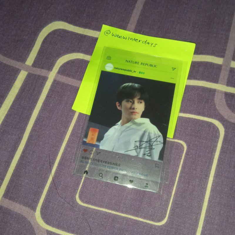 NCT 127 POSTCARD NATURE REPUBLIC NATREP MARK BIRU PANTAI POSTER SEASON GREETING SG 2021 JAEHYUN TAEI