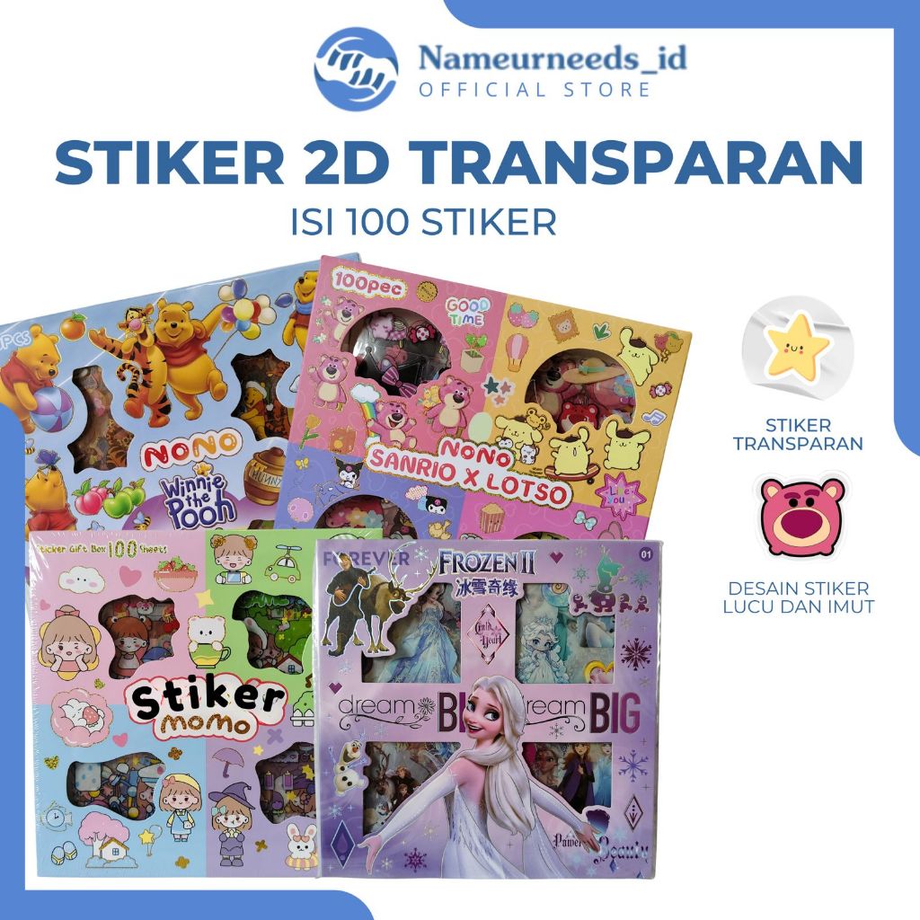 

Stiker 2D 100 Lembar Sticker Momo Kartun Korea Lucu Anti Air