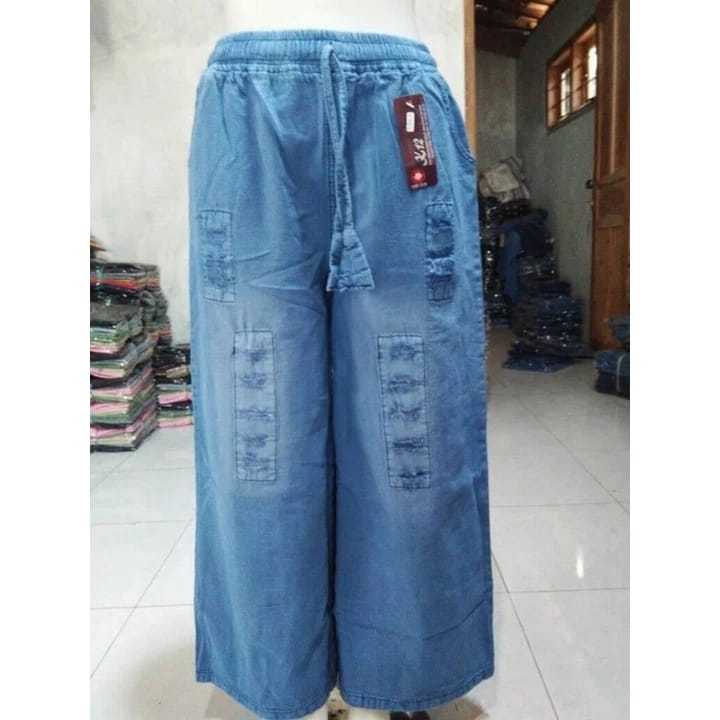 Celana Kulot Sobek Jeans Wanita//Celana Kulot Sobek Jumbo//Celana Kulot Sobek Wanita Terbaru