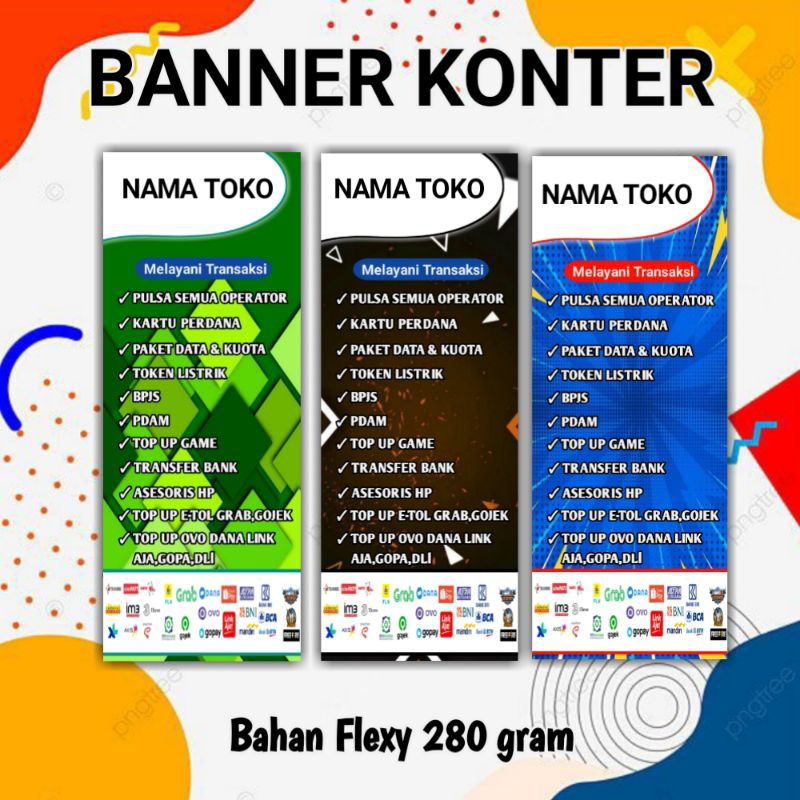 BANNER SPANDUK KONTER BANNER KONTER