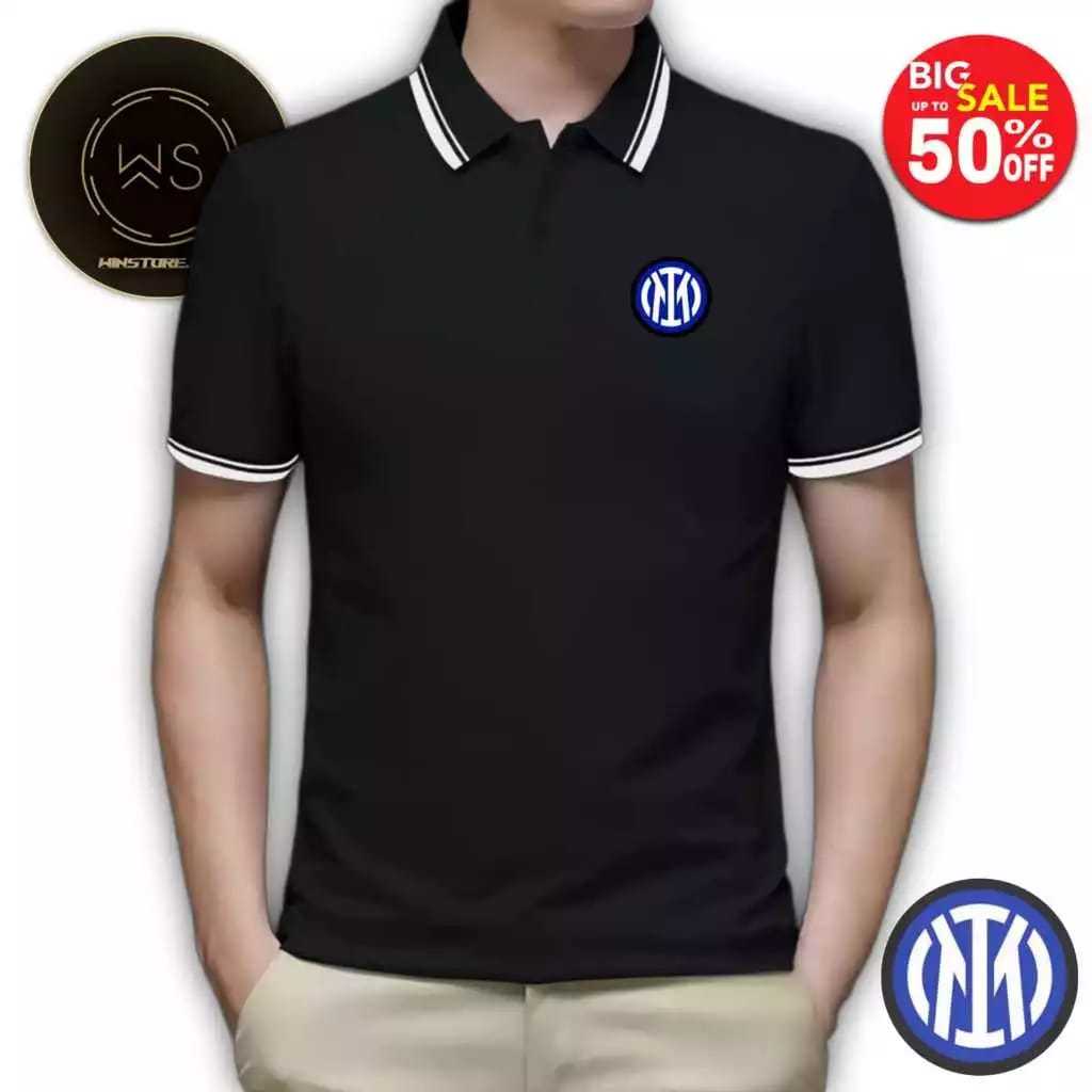 KAOS KERAH/POLO TSHRIT LOGO INTER MILAN TERBARU