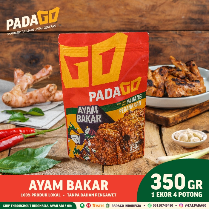 

Ayam Bakar Bumbu Asli Padang 350gr