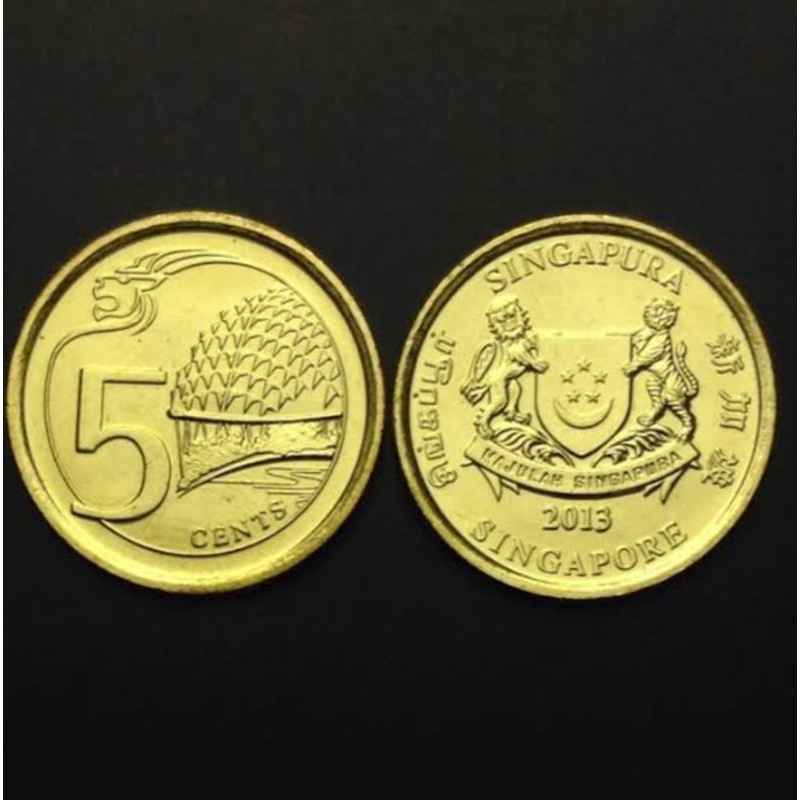 coins 5 cents singapura