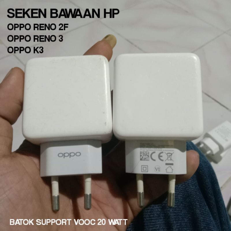 OPPO ADAPTER CHARGER RENO 2F 3 K3 SEKEN ASLI BAWAAN HP