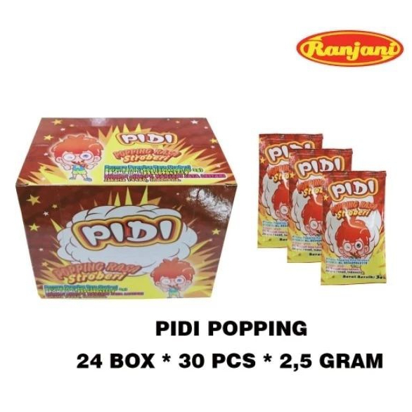 

PIDI POPPING CANDY RASA STROBERRY ISI 30 pcs