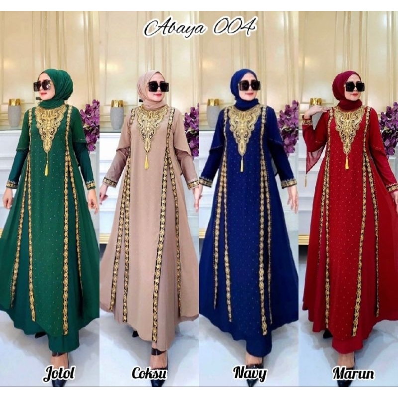 Zifa Fashion || Cod || Arabian Dress Syahrini || Gamis Jersi Bordir Mewah || Abaya Warna Cantik || G