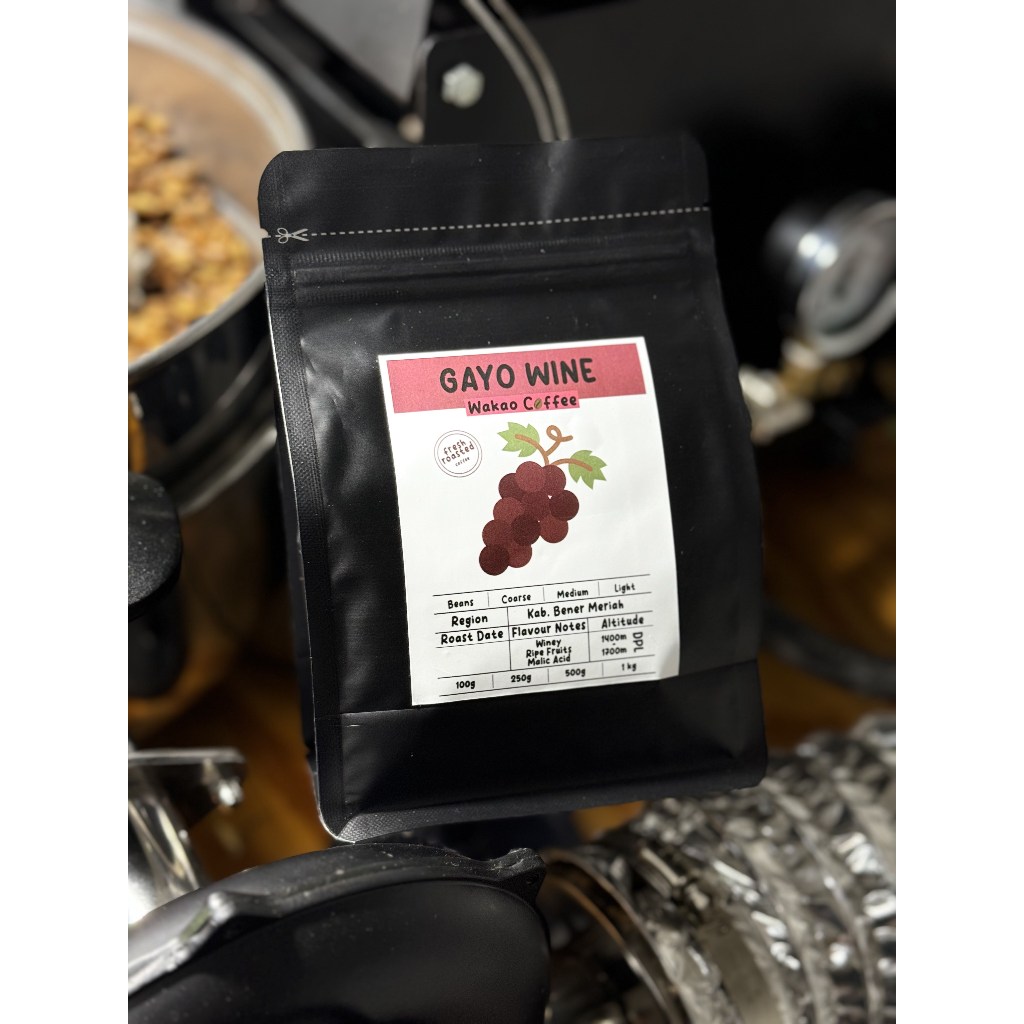 

Kopi Arabika Gayo Wine - Wakao Coffee - 100 gram