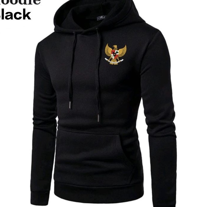 Terlaris hoodie kaos kupluk pria logo garuda lengan panjang