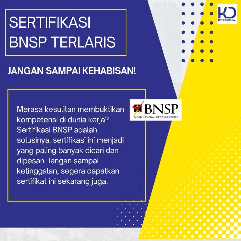 Sertifikasi BNSP Terlaris