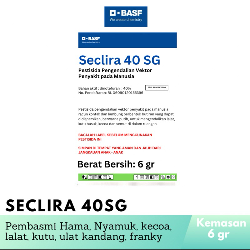 Seclira 40SG 6gr Pembasmi Hama Serangga Nyamuk Franky Ulat Kandang Lalat Semut Kelabang Aman Untuk M