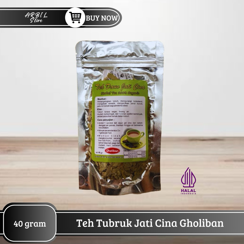 

Teh Seduh Daun Jati Cina Gholiban Kemasan Pouch 40 gram