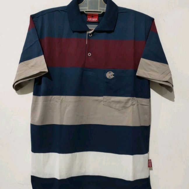 Paling Murah Promo Kaos Kerah PriaKaos Berkerah Salur Pria  kaos kerah salur bapak bapak  kaos kerah