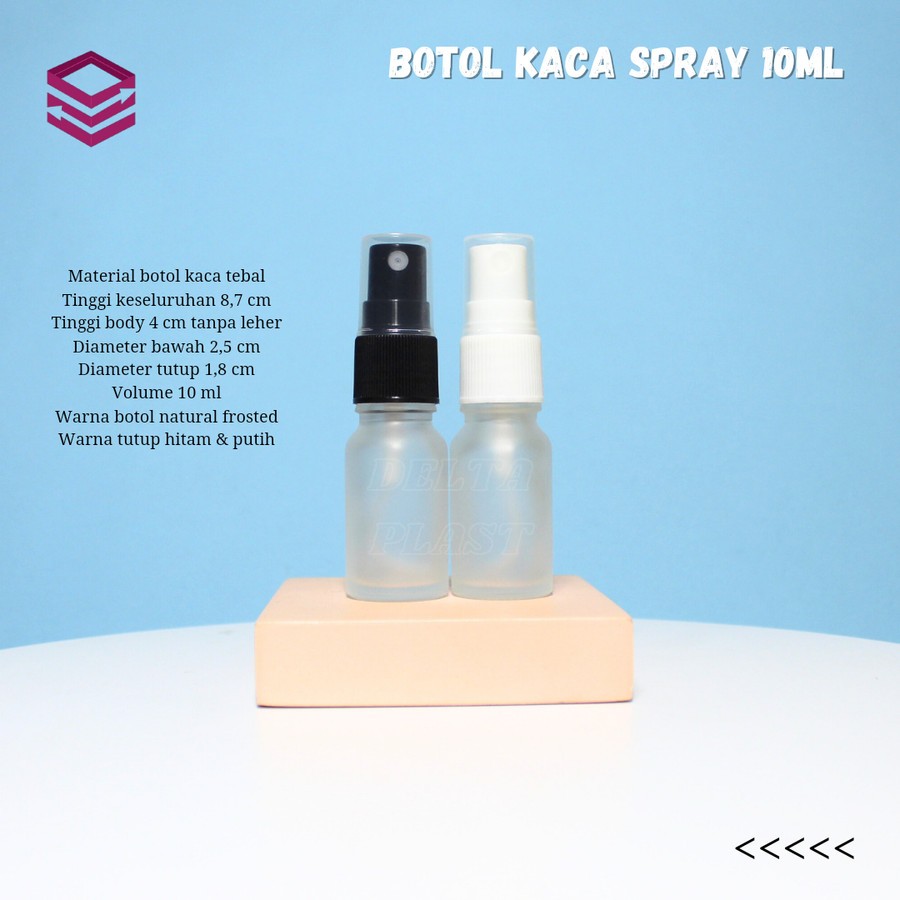 Botol kaca spray 10ml natural frosted / Botol spray 10ml kaca doff