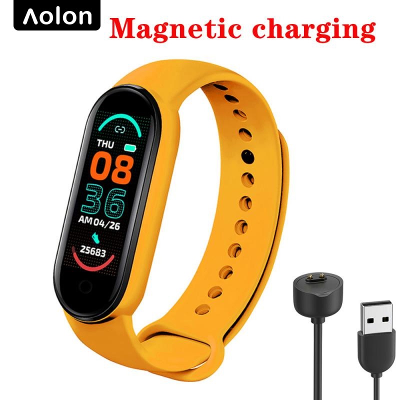GOONE NEW 2023 M8 Smartwatch Bluetooth IP67 Waterproof Touch Screen Smartband Bracelet Play Music Sport Health Tracker Blood Pressure Monitoring Jam Tangan Pria Jam Tangan Wanita-M7-Yellow