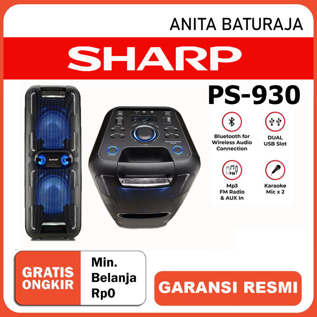 SHARP AUDIO SPEAKER WIRELESS BLUETOOTH PS-930