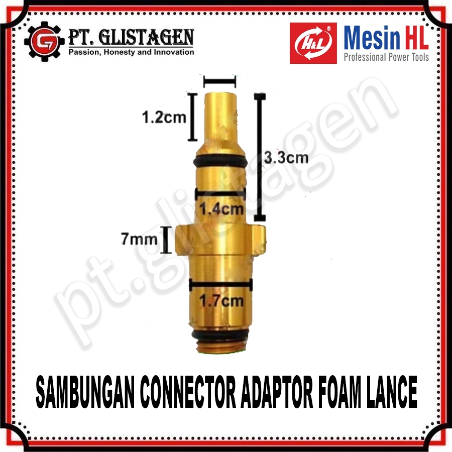 HL Adaptor Foam Lance Sambungan Nozzle Foam Lance Adaptor Foam Lance