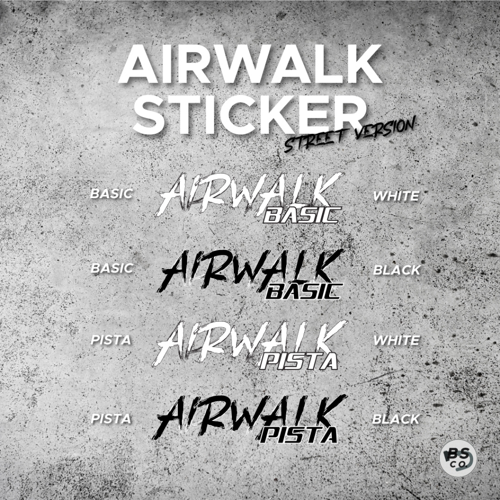 Sticker Airwalk Basic Pista by Pengen Brakeless Stiker Sepeda Fixie Airwalk Basic Airwalk Pista