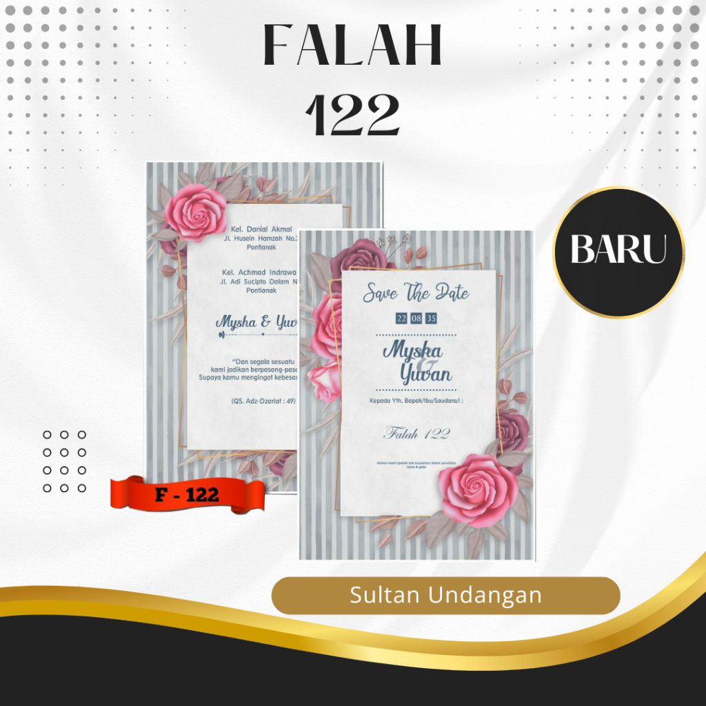 Blangko Kartu Undangan Pernikahan Falah 122