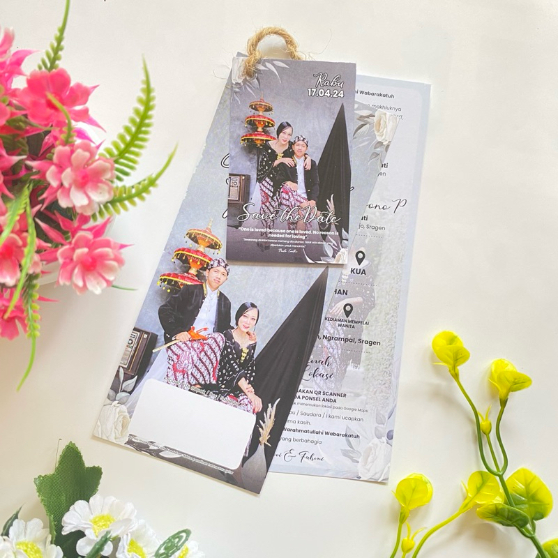 Undangan Pernikahan Hangtag Aesthetic Undangan Nikah Simple