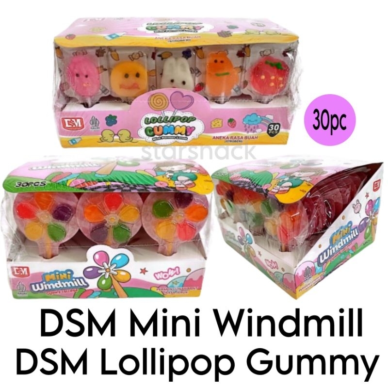 

Permen kincir Windmill Gummy lollipop isi 30pc