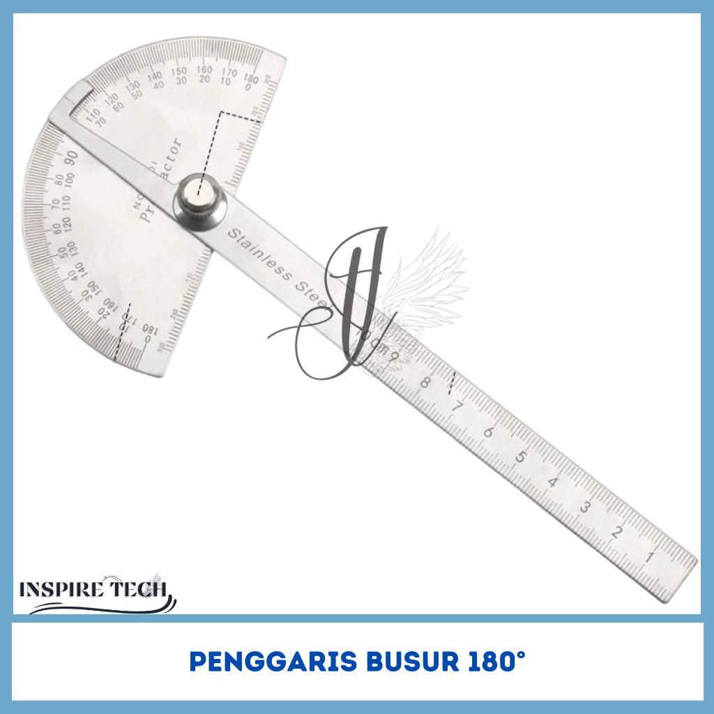

Alat ukur sudut penggaris busur 180 bahan stainless steel
