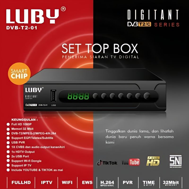 Set Top Box TV Digital Luby DVB-T2 / STB TV Digital Luby