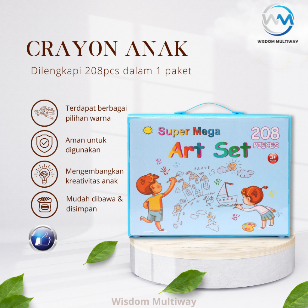 

Pensil Warna Crayon Cat Air 208 Pcs Set Alat Menggambar Melukis Mewarnai