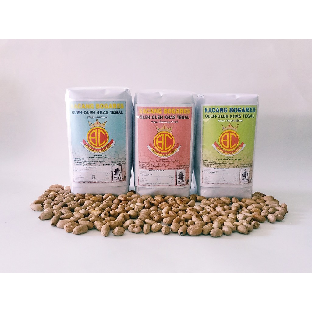 

Paket Kacang Bogares Berkah Cahaya 3 Varian Rasa @250 gram Kacang Sangrai Khas Tegal