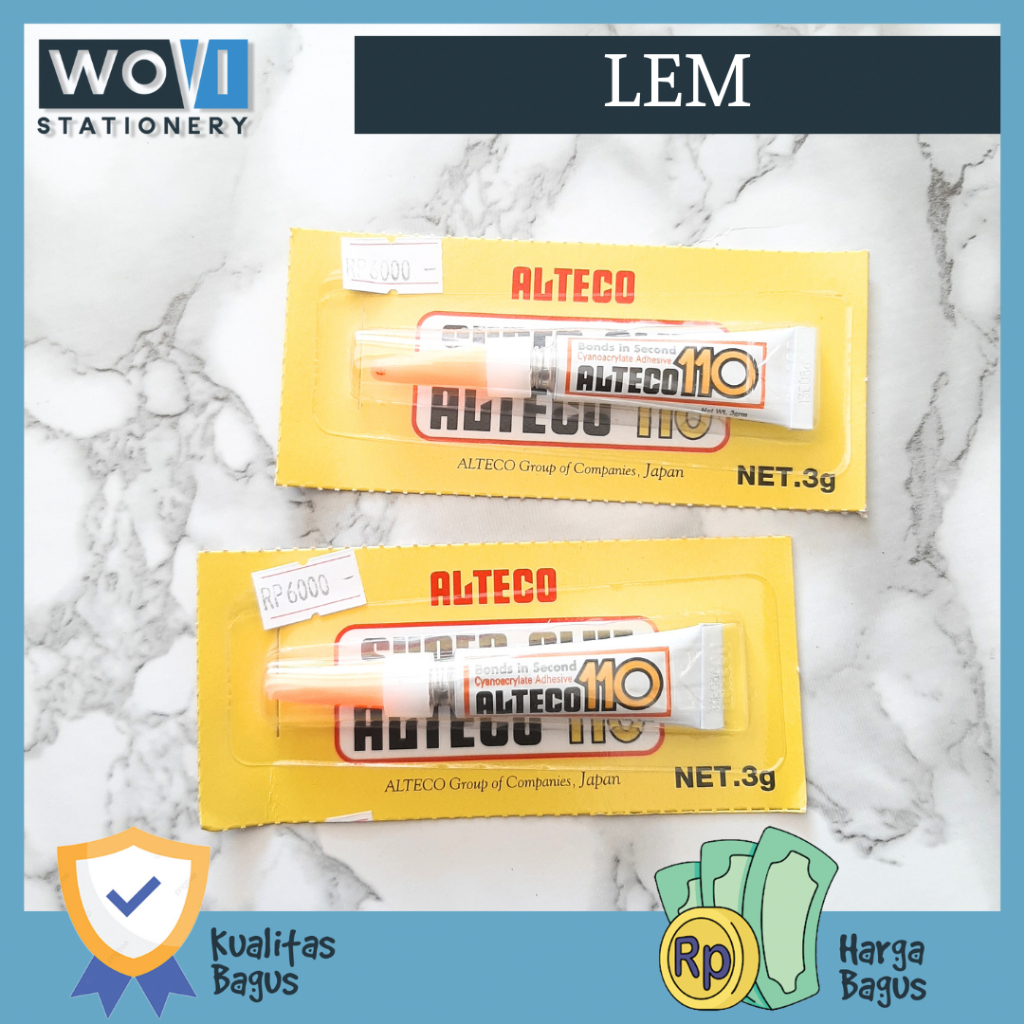 

[WOVI STATIONERY] Lem Alteco Super Glue 3gr / Lem Super Glue 3gr 110 [PCS]