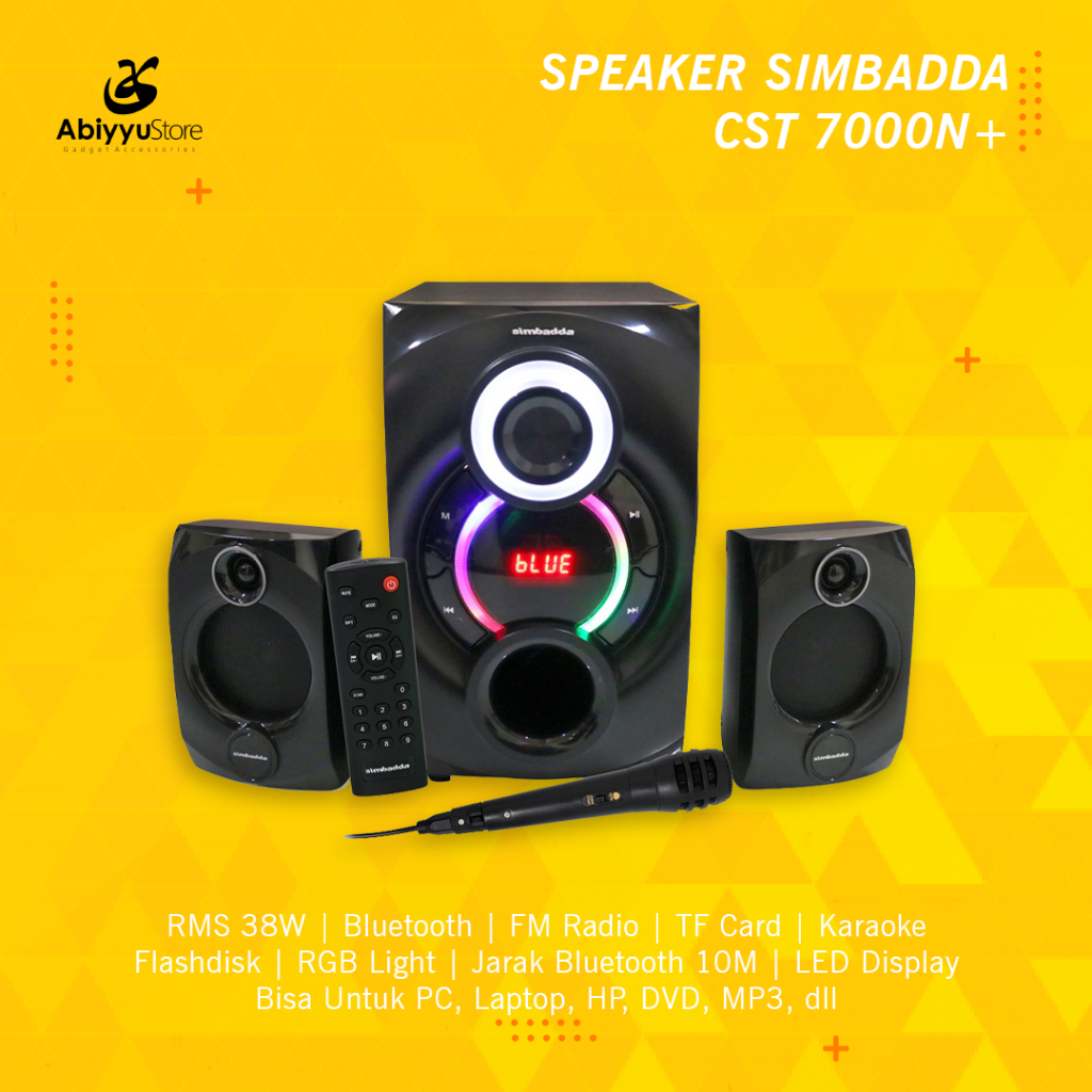 Speaker Bluetooth Simbadda CST 7000N+ Speaker Komputer PC Karaoke HP