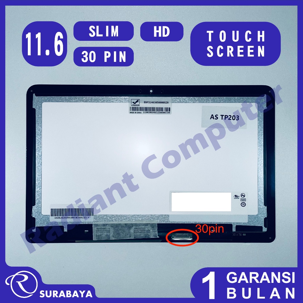 LCD LED Touchscreen Asus Vivobook Flip TP203 TP203M TP203MA TP203NA TP203N HD