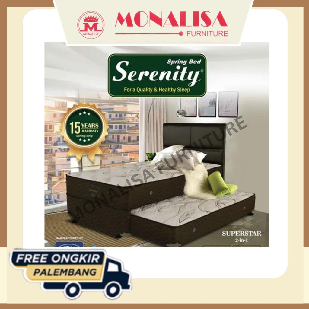 Springbed Elite serenity 2in1 superstar/ sorong serenity/2in1 serenity/kasur anak/kasur sorong