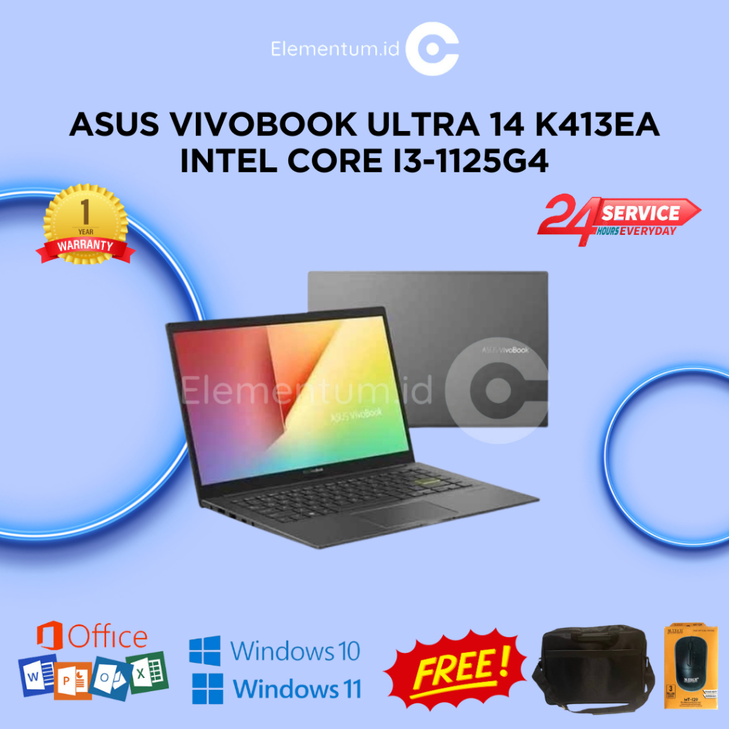 ASUS VIVOBOOK ULTRA 14 K413EA INTEL CORE i3-1125G4 | 8GB SSD 512GB | 14 INCH FHD