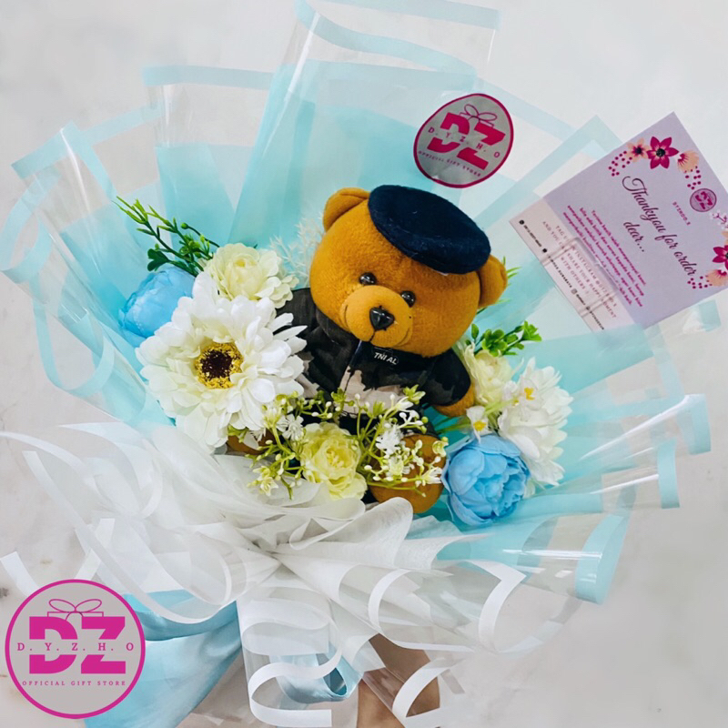 BUKET BONEKA PROFESI TNI POLISI