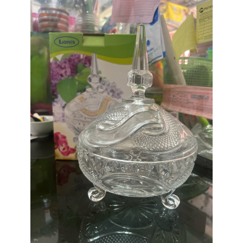 Toples Kaca Kue Lionex Mewah Polos