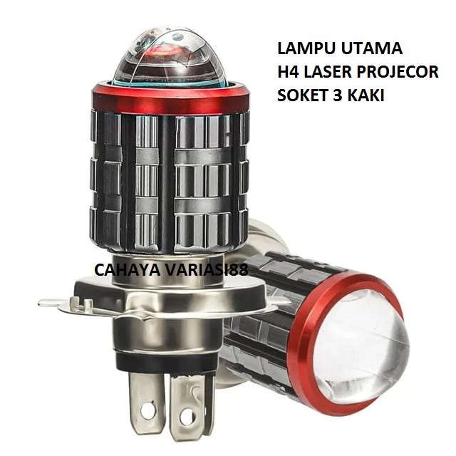 LAMPU DEPAN VIXION H4 MOTOR MOBIL LED H4 PROJECTOR LASER BHOLAM DEPAN UTAMA MOTOR LED LASER H4