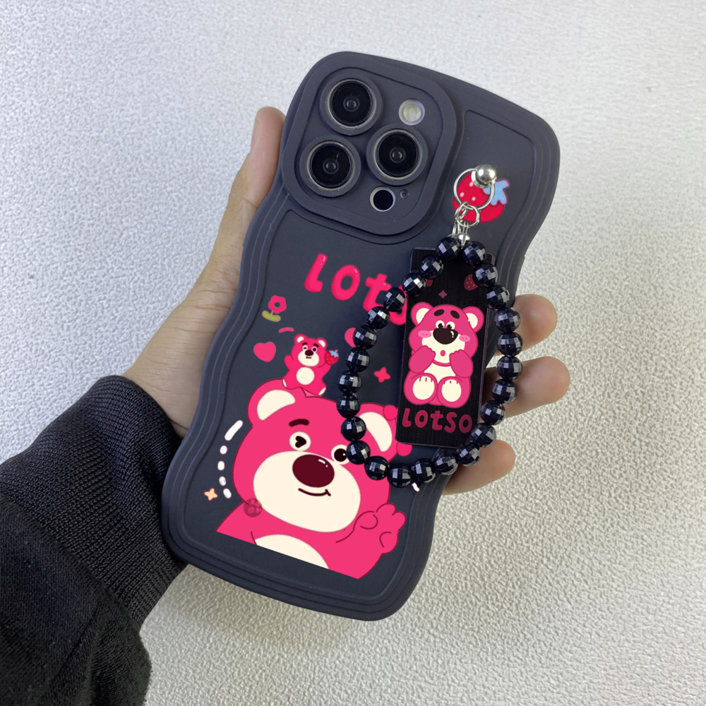 SOGGY Case Gelombang Lotso Toy Story Casing for Infinix Hot 8 9 10 10S 11 11S 12i 12 20 20i 20S 30i 30 Play Note 10 11 12 2023 G96 Smart 4 5 6 7 Ram 3 6 2 NFC HD Pro Plus Zero 20 Softcase Include Tali Manik Wave