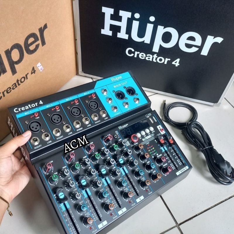 MIXER AUDIO HUPER CREATOR 4 ORIGINAL PLUS KOPER MIXER 4 CHANNEL CREATOR4