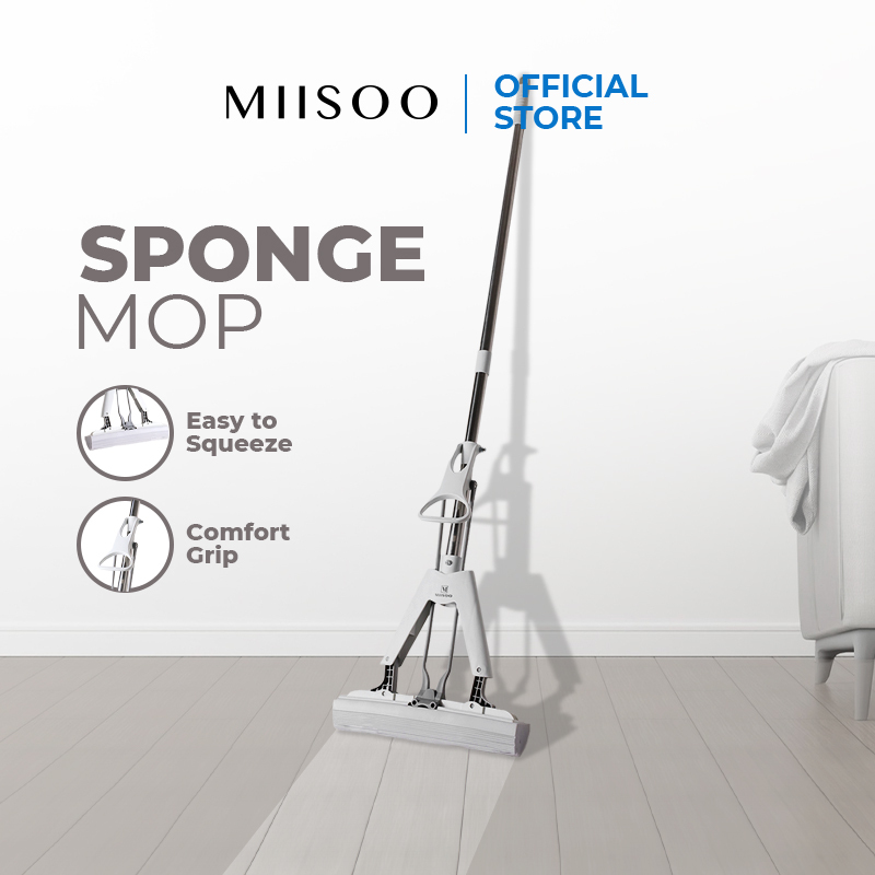 Miisoo Kain Pel Lantai Sponge Mop Karet Ultra Mop 28Cm Pel Spons Alat Pel Lantai Peras Rumah Praktis