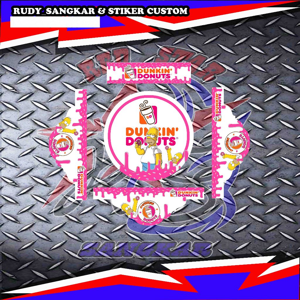 STIKER DECAL TEBOK LB TEBOK LOVEBIRD PVC MODEL ORIQJAYA STIKER DECAL MOTIF DONAT