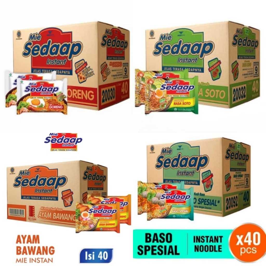 

[1 KARTON] Mie Sedaap Instan Per karton / Sedaap Goreng Kartonan