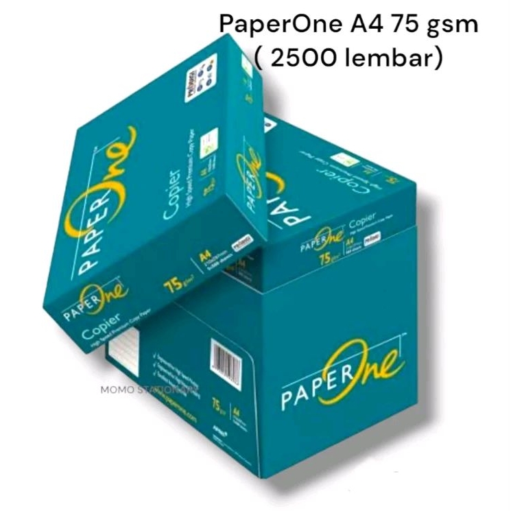 

[1 box] kertas hvs print A4 Premium PaperOne A4 75 gsm (2500 lembar)