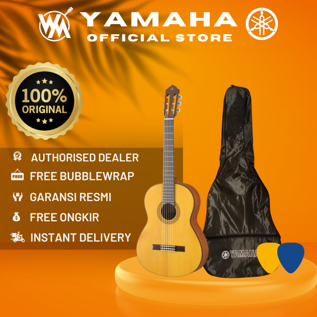 Yamaha Gitar Klasik CG122MS/CG 122MS/CG-122MS + Softcase dan 2 Pick