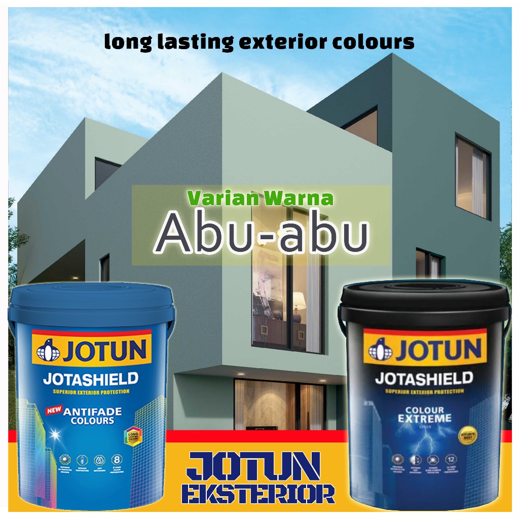 CAT TEMBOK EKSTERIOR JOTUN JOTASHIELD 2,5LTR VARIAN WARNA ABU-ABU