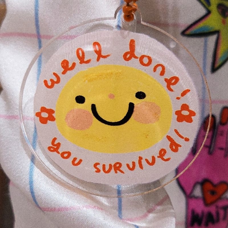 Well Done You Survived Keychain